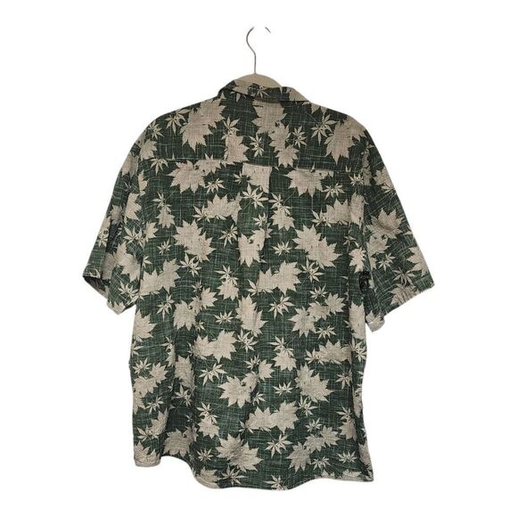 MEN'S VATPAVE SHORT SLEEVE FLORAL GREEN SHIRT SIZE XXL - Picture 2 of 7